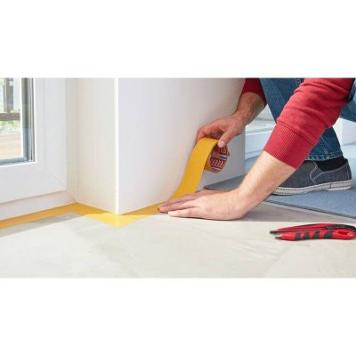TESA Ruban adh&eacute;sif extra fort double face sols irr&eacute;guliers 25m x 50mm
