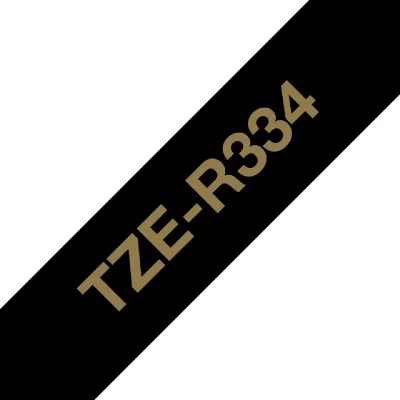 BROTHER Ruban  - tzer334 - 12mm or sur noir - qt 1 BRO4977766802345