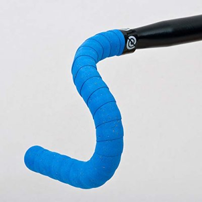 BIKERIBBON Ruban de guidon v&eacute;lo  Cork Plus avec li&egrave;ge bleu