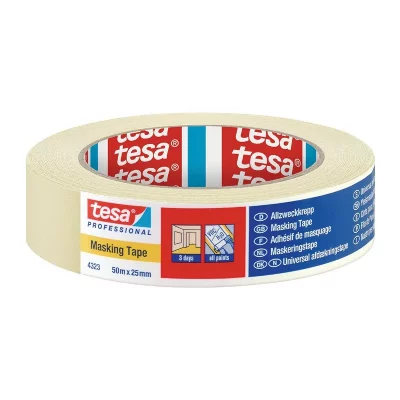 TESA Ruban de masquage Papier 4323, 25mm x 50m, Beige ( Prix pour 1 )