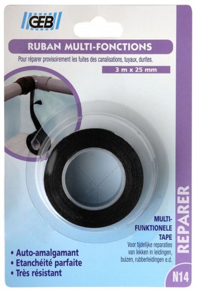 GEB Ruban multifonction auto-amalgamant - 3 m x 25 mm