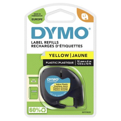 DYMO Ruban plastique -  - 12mm - Noir & Jaune