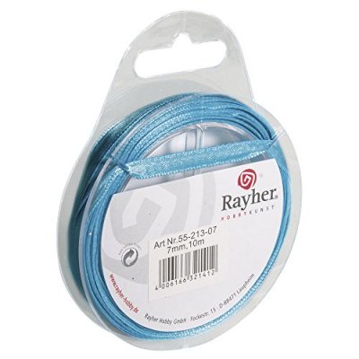 RAYHER Ruban Satin, 7 Mm, 10m Turquoi Ruban Satin, 7 Mm, 10m Turquoise