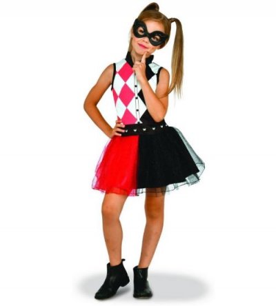 WARNER Rubies - DCSHG officiel -Robe Tutu Harley Quinn + loup 4-6 ans