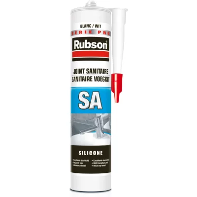 RUBSON -Mastic silicone blanc cartouche de 310ml sp&eacute;cial sanitaire