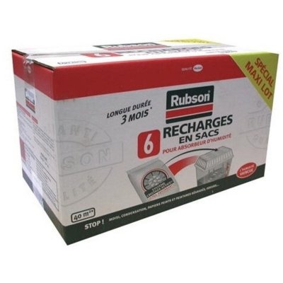 RUBSON  Recharge absorbeur - Lot de 6 - 1 kg