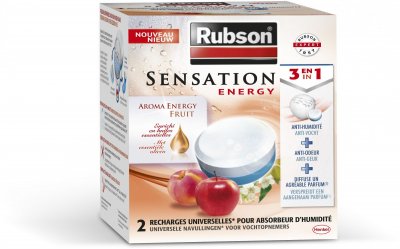 RUBSON  Recharge SENSATION 3en1 Aroma Energy Fruit Lot de 2 recharges