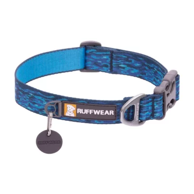  Ruffwear Flat Out collier de chien 28 - 36 cm oceanic distortion