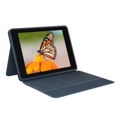 LOGITECH Rugged Combo 3 - Clavier et &eacute;tui - Apple Smart connector - R.-U. - bleu classique