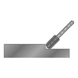 RUKO  116021 - Fresas metal duro forma C - WRC Semiesf&eacute;rica (8 x 60 mm)
