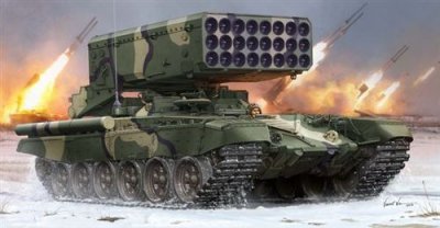 TRUMPETER Russian Tos-1 24-barrel Multipe Rocket L - 1:35e - 