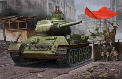 HOBBY BOSS Russiant-34/85(1944 Angle-jointed Turret) Tank- 1:48e - 