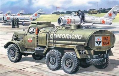 ICM Russischer Milit&auml;r-lkw Zil-157 Tankwagen- 1:72e - 