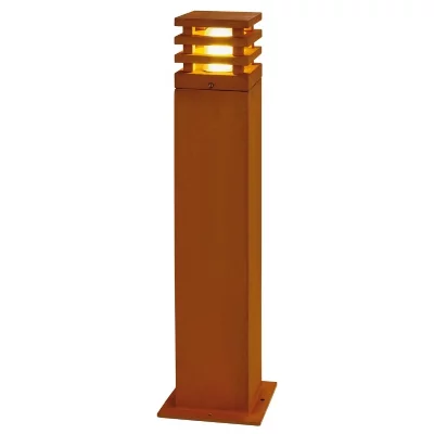 SLV Rusty carre 70 borne, fonte rouill&eacute;e, e27 &eacute;co. &Eacute;nergie, max. 11w, ip55