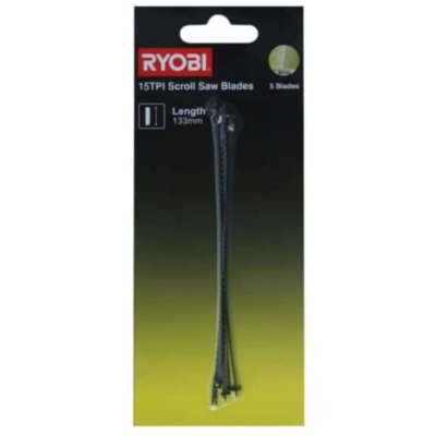 RYOBI  5 lames &agrave; chantourner 15 TPI 133 mm pour RSW1240G