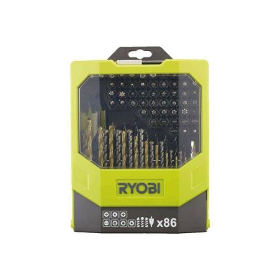 RYOBI  - Coffret 86 accessoires mixtes - per&ccedil;age et vissage RAK86MIXC