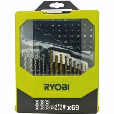 RYOBI  Coffret mixte de 69 accessoires