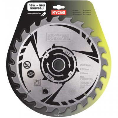RYOBI  Lame carbure 24 dents diam&egrave;tre 254 mm al&eacute;sage 30mm