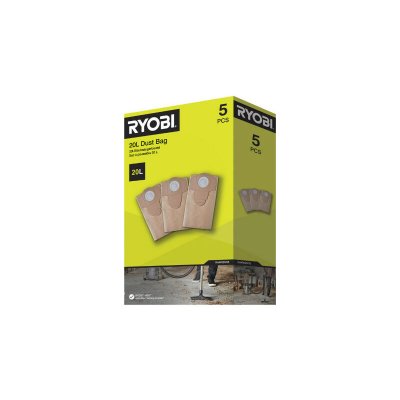 RYOBI  Lot de 5 sacs &agrave; poussi&egrave;re format universel - RAKWDV05