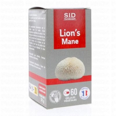 S.I.D NUTRITION  Lion's Mane 60 G&eacute;lules V&eacute;g&eacute;tales - Pot 60 G&eacute;lules
