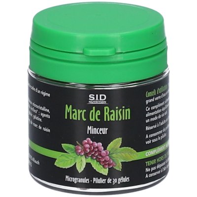 SID NUTRITION S.i.d Nutrition Marc de Raisin 30 G&eacute;lules - Pilulier 30 G&eacute;lules