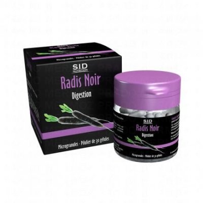 SIDN S.i.d Nutrition Radis Noir 30 G&eacute;lules - Pilulier 30 G&eacute;lules