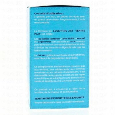 SIDNUTRITION S.i.d Nutrition Sculpting Act Ventre Plat 90 G&eacute;lules - Pot 90 g&eacute;lules