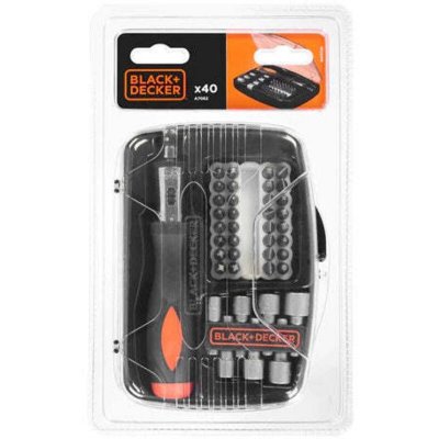BLACK & DECKER S.of jeu de 40 pi&egrave;ces &agrave; visser avec un tournevisa 7062-xj black+decker