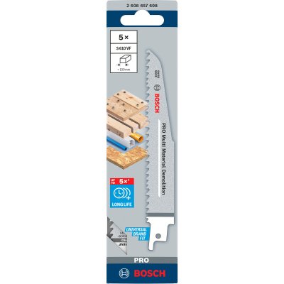 BOSCH SABER SAW LAME S 610 VF. Lourd pour le bois et le m&eacute;tal.