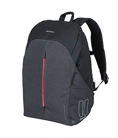 BASIL Sac &agrave; dos  B-Safe Nordlicht gris 13L avec LED et fixation porte