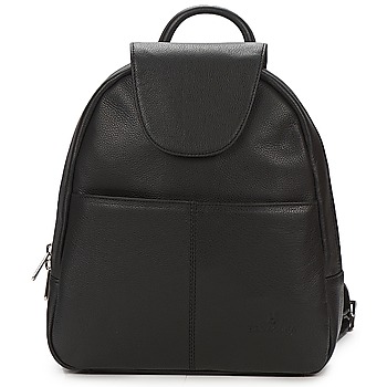 HEXAGONA Sac &agrave; dos - Cuir de vachette noir