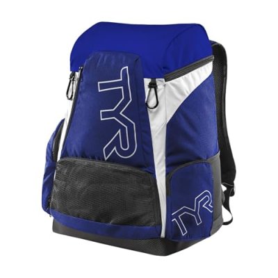 TYR Sac &agrave; dos de natation  Alliance 45L bleu blanc