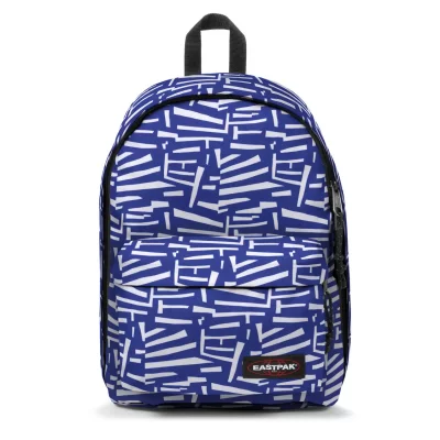 EASTPAK Sac &agrave; dos  Out Of Office 27L bleu &eacute;lectrique blanc pur