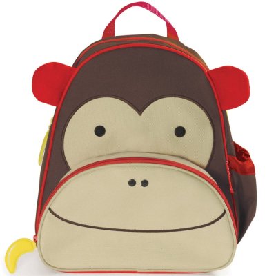 SKIP HOP Sac &agrave; dos enfant nikidom monkey marron