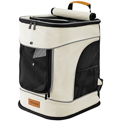 CADOCA Sac &agrave; Dos pour Animaux domestiques beige 41x30x31cm