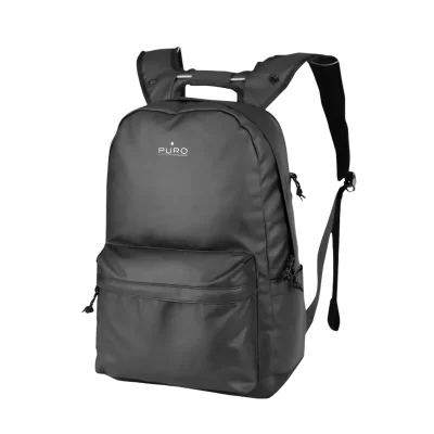 PURO Sac &agrave; dos pour ordinateur portable  White Nylon ''All Over'' Noir