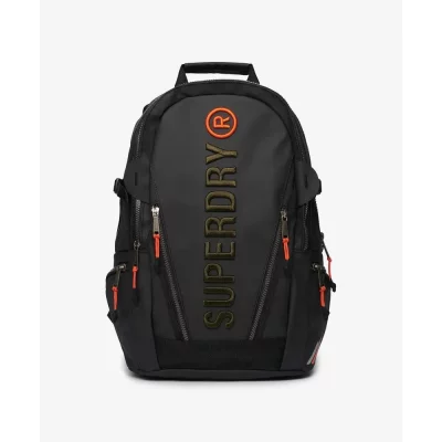 SUPERDRY Sac &agrave; dos  Tarp Embroidered noir vert kaki