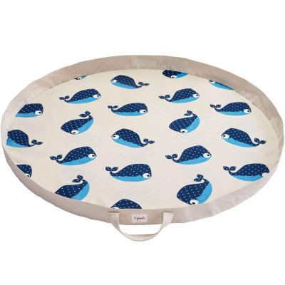 3 SPROUTS Sac &agrave; jouets 2 en 1 Baleine (111 cm)