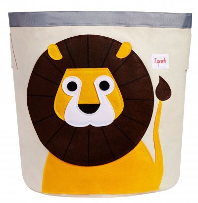 3 SPROUTS Sac &agrave; jouets Lion  Jaune