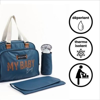 BABY ON BOARD Sac A Langer  Simply Babybag - Bleu Oc&eacute;an