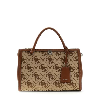 GUESS Sac &agrave; main  Sac &agrave; Main Audrey Monogramme Latte Logo