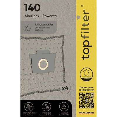 TOPFILTER Sac aspirateur domestiques bg 140 rowenta silence force