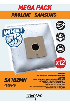 TEMIUM Sac aspirateur  SA102MN ANTI-ODEUR 12 SACS