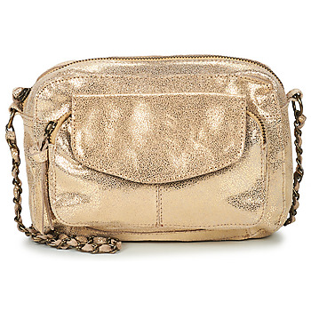 PIECES Sac bandouli&egrave;re en cuir Naina Femme Gold aille unique