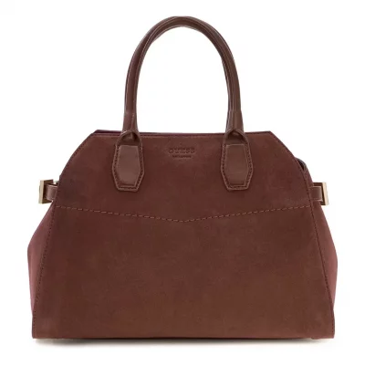 GUESS Sac Bandouliere  Sac Bandouli&egrave;re Yulia Small Satchel Chocolate
