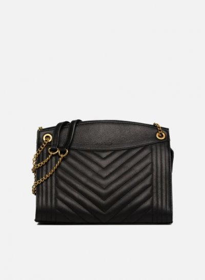 NAT ET NIN Sac besace Simone en cuir Noir Nat & Nin