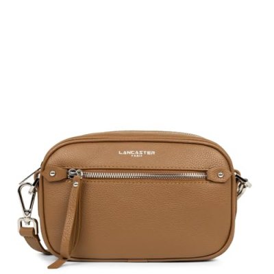 LANCASTER Sac cam&eacute;ra Firenze en cuir grain&eacute; Beige 