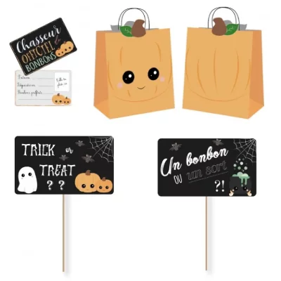 TIM&PUCE Sac chasse aux bonbons Tim & Puce Kit Special Sweety Halloween