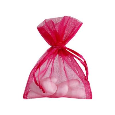 FêTER ET RECEVOIR Sac de 10 sachets Organza pour drag&eacute;es Fuschia