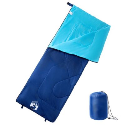 VIDAXL Sac de couchage pour adultes camping 3 saisons bleu